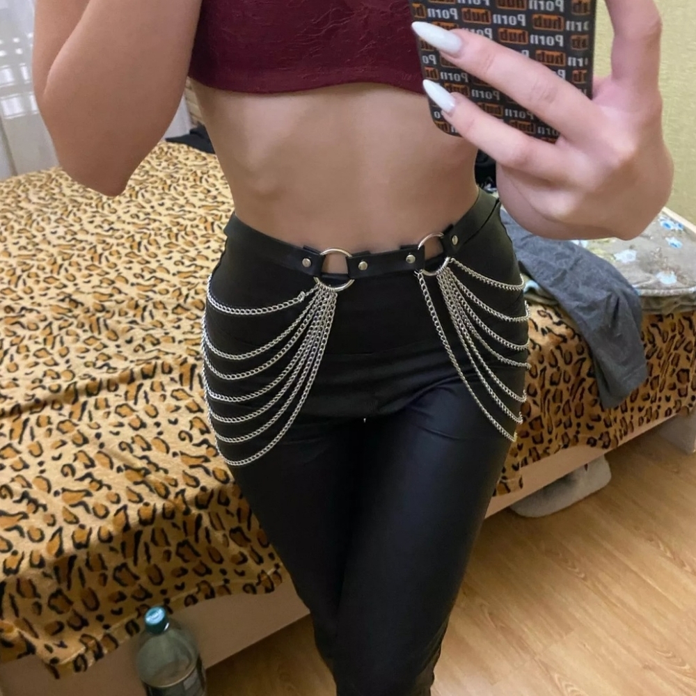 Goth PU Leather Waist Belt